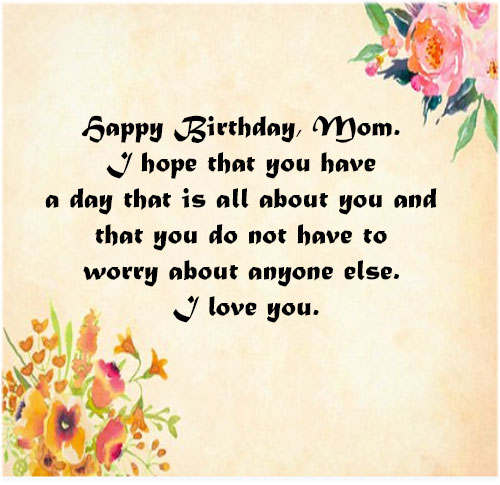 Happy birthday mom greeting card