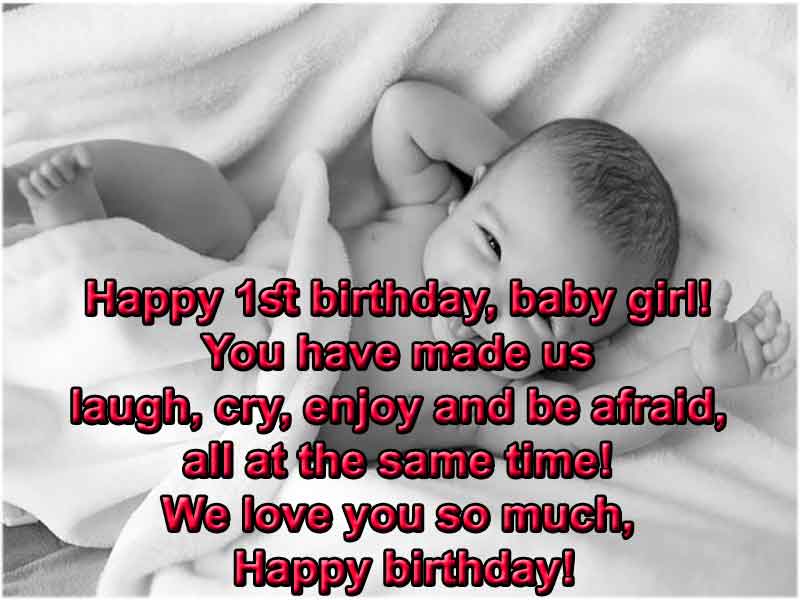 1st birthday wishes for baby girl from parents