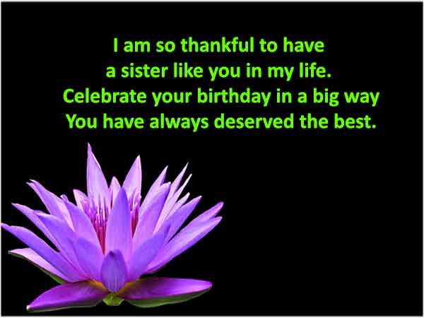 Thanks Quotes For Birthday Wishes To Sister Thank You Notes And