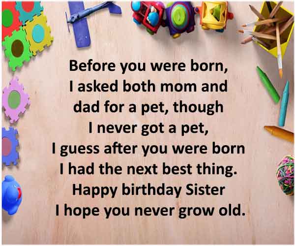 Funny Birthday Wishes For Sister Quotes