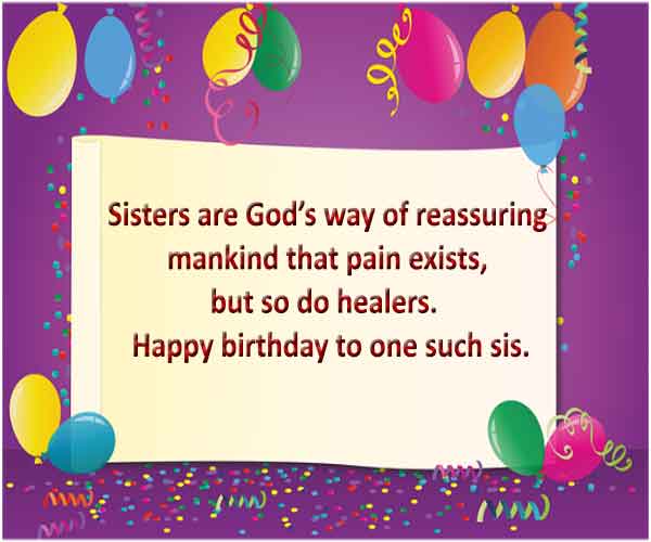 sister's birthday wishes on Facebook